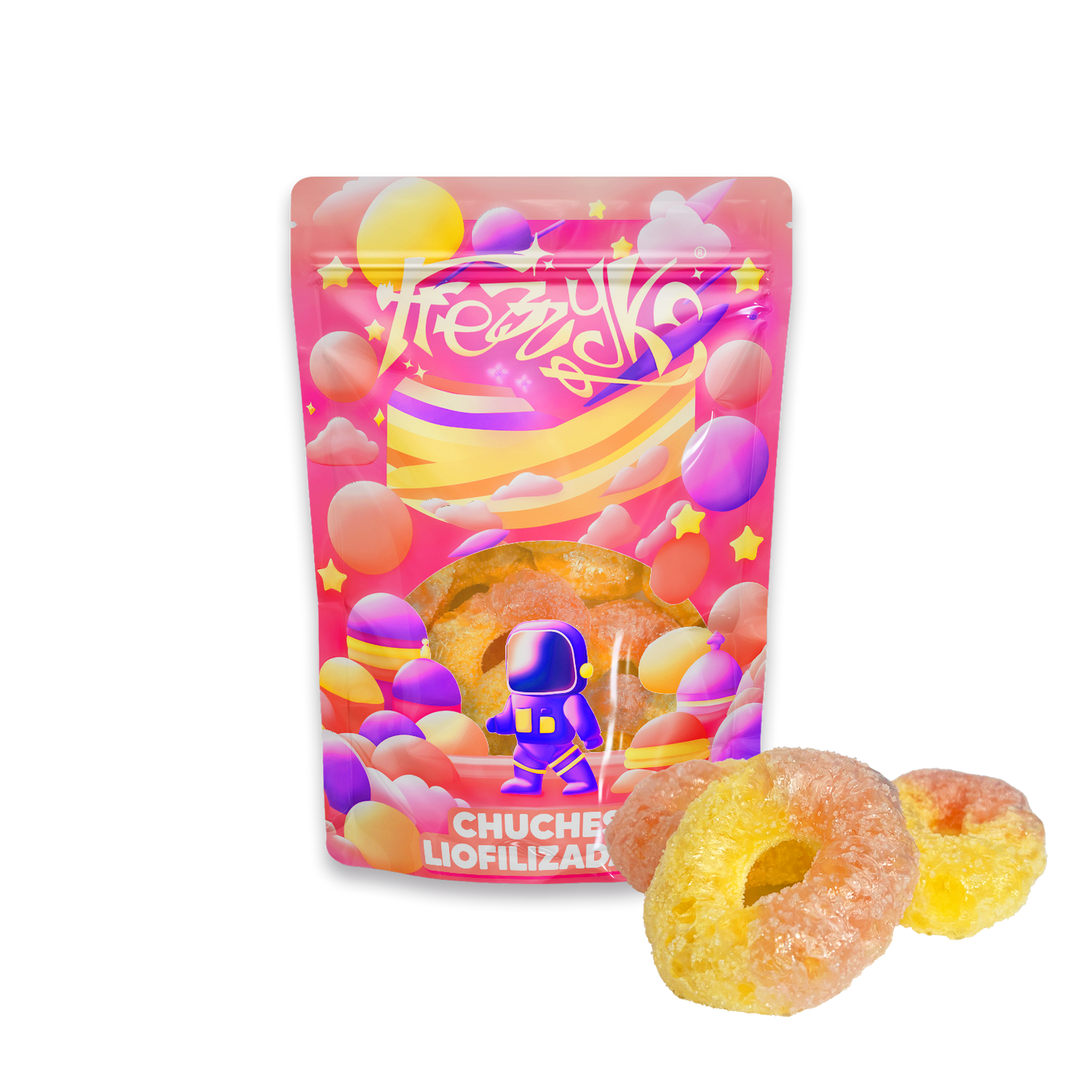 Aros de Melocotón Liofilizados