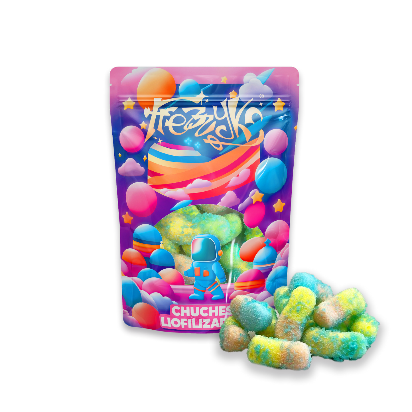 Minigusanos ácidos Arandanos Liofilizados