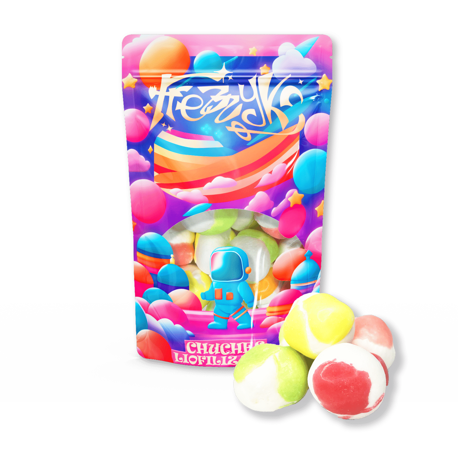 Bolardos de frutas Liofilizados