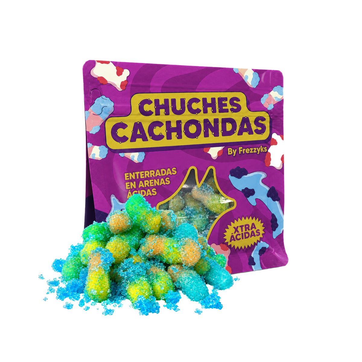 Minigusanos ácidos cachondos de arandanos
