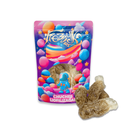 Cocacolas liofilizadas de Frezzyks en una bolsa de tamaño normal