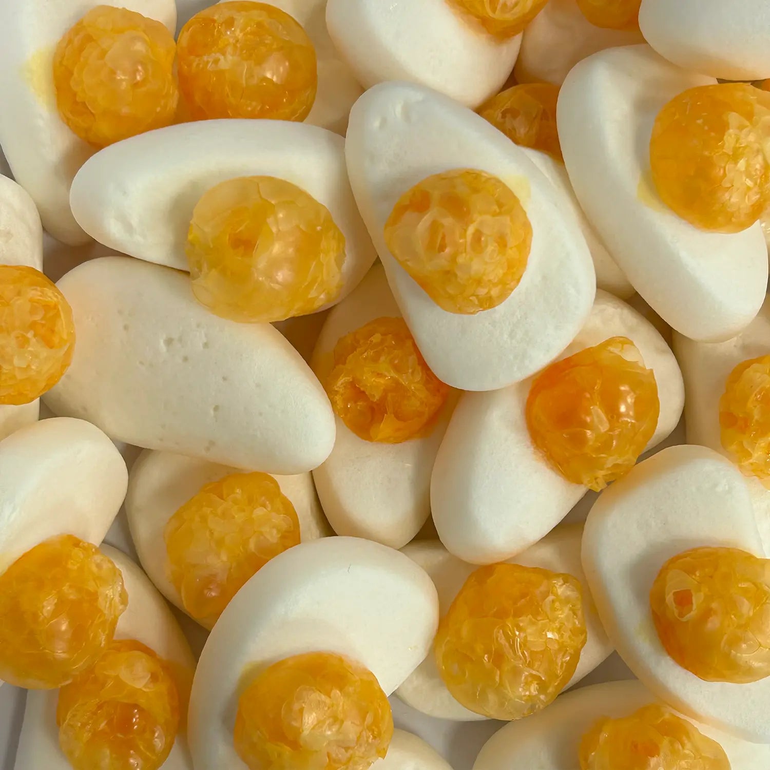 Huevos liofilizados de Frezzyks en primer plano