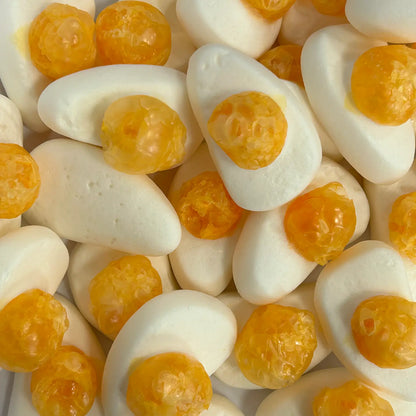 Huevos liofilizados de Frezzyks en primer plano