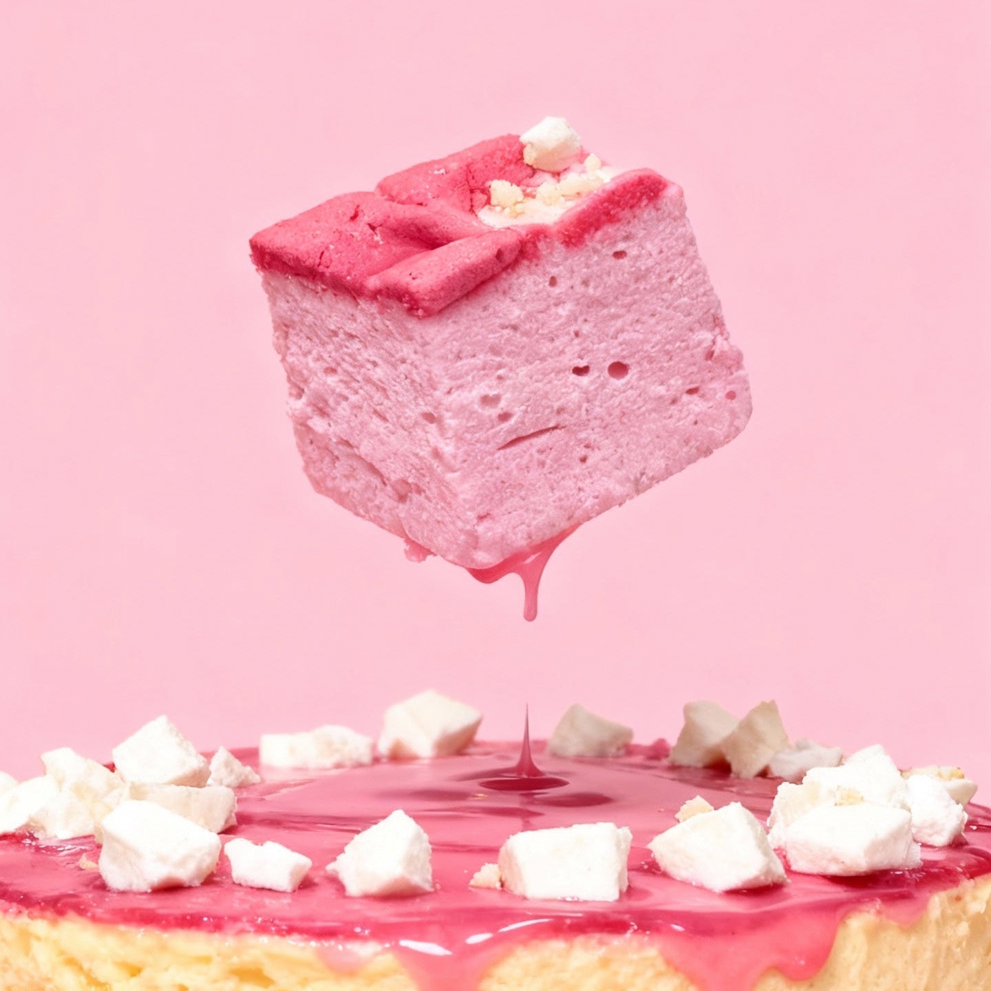 Marshys de cheesecake de Frezzyks en primer plano