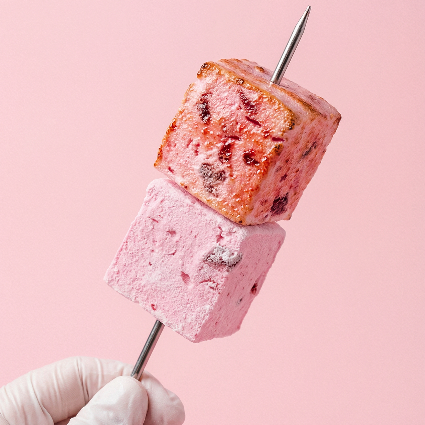 Marshys de Pikota de Frezzyks tostadas en un pincho