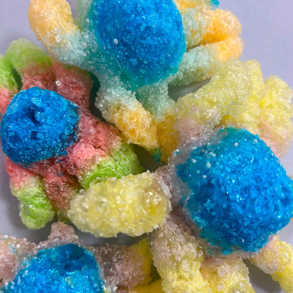 Pulpos liofilizados de Frezzyks en primer plano