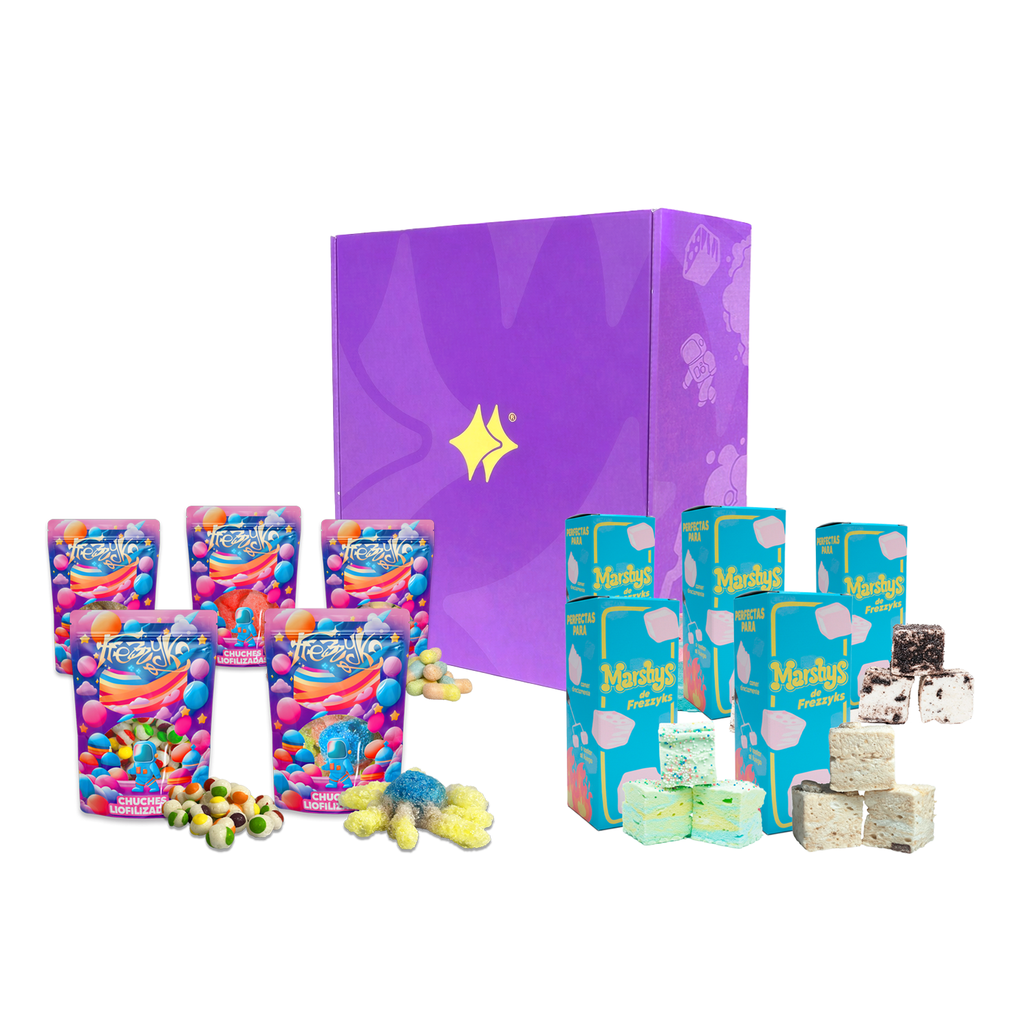 Super Duo Pack de chuches liofilizadas y Marshys de Frezzyks