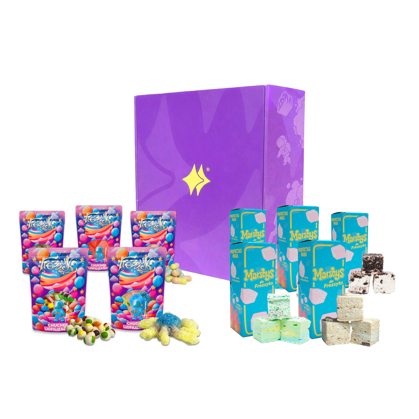 Super Duo Pack de chuches liofilizadas y Marshys de Frezzyks