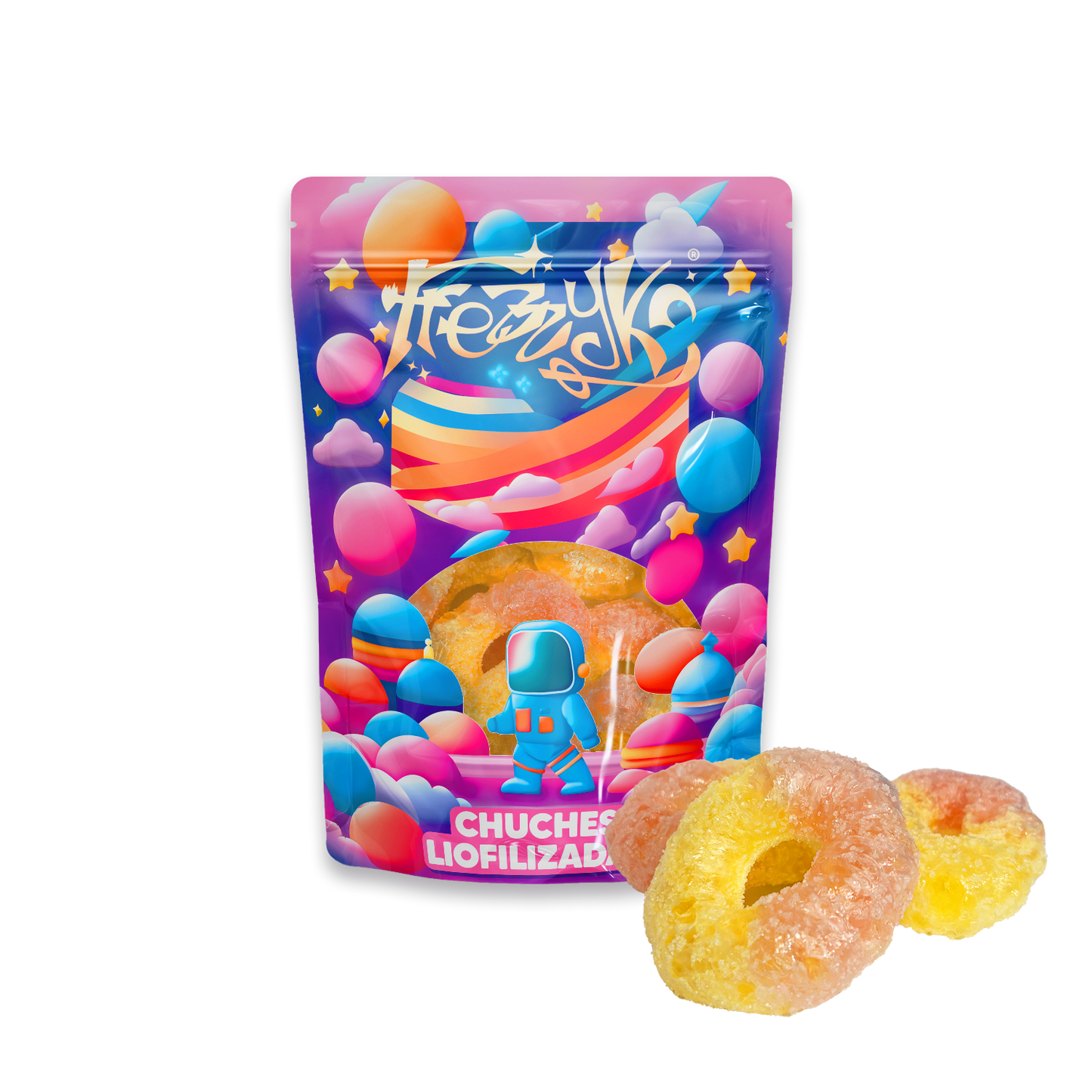 Aros de Melocotón Liofilizados