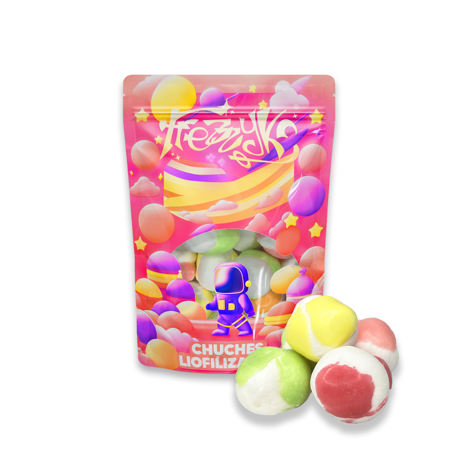 Bolardos de frutas Liofilizados